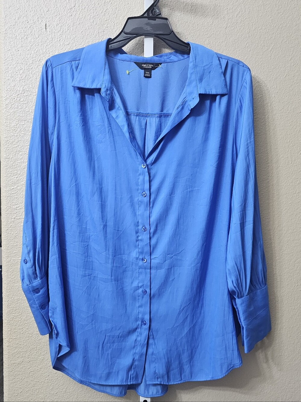 Simply Vera Vera Wang Sky Blue Button-Down Shirt
